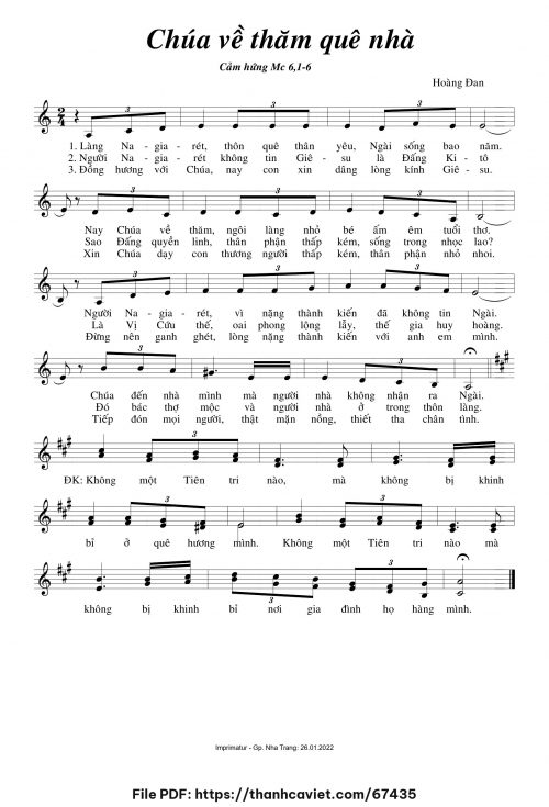 Chúa về thăm quê nhà - Hoàng Đan - trang 1