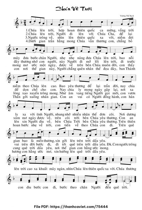 Chúa về trời - Trương Thế Bạch - trang 1