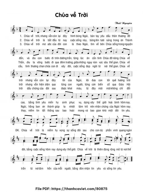 Chúa về trời - Lm. Thái Nguyên - trang 1