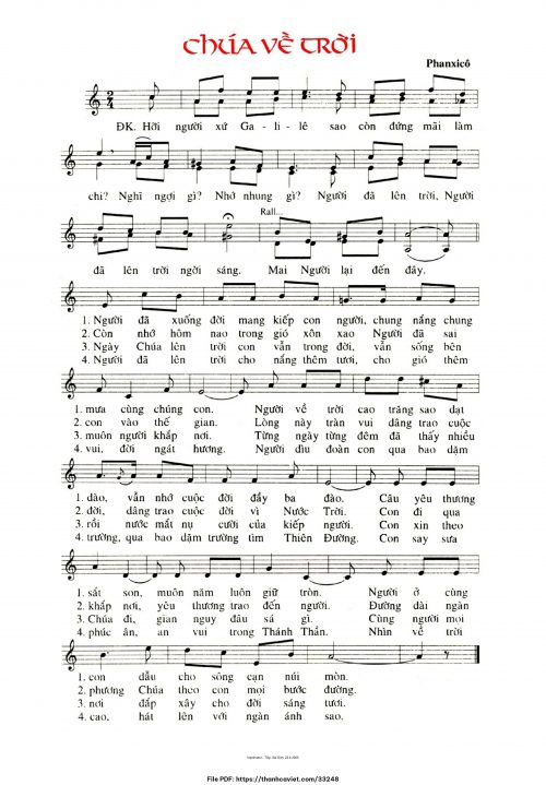 Chúa về Trời - Phanxicô - trang 1