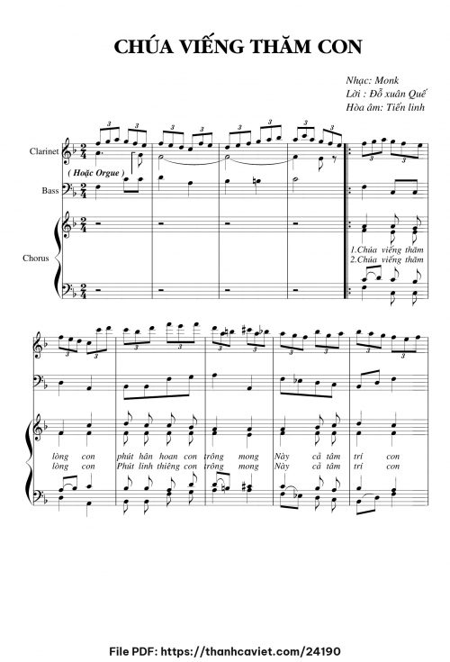 Chúa viếng thăm con - Tiến Linh - trang 1