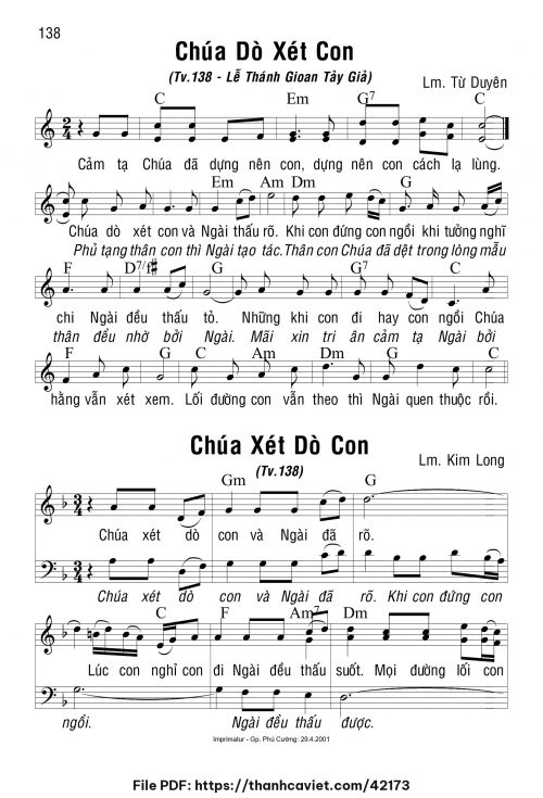 Chúa xét dò con - Lm. Kim Long - trang 1