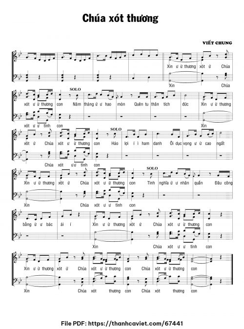 Chúa xót thương - Viết Chung - trang 1