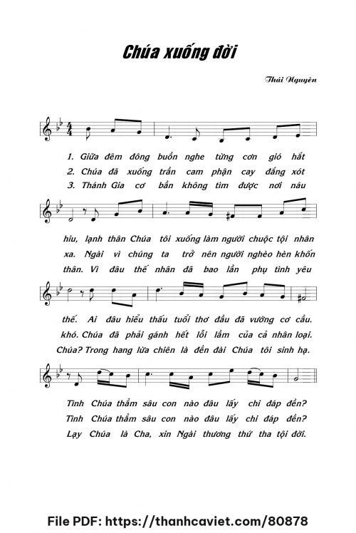 Chúa xuống đời - Lm. Thái Nguyên - trang 1
