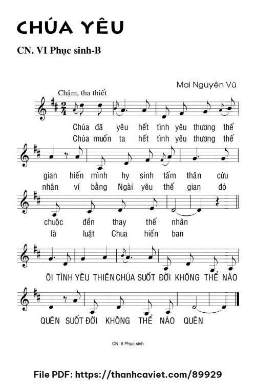 Chúa yêu - Mai Nguyên Vũ - trang 1