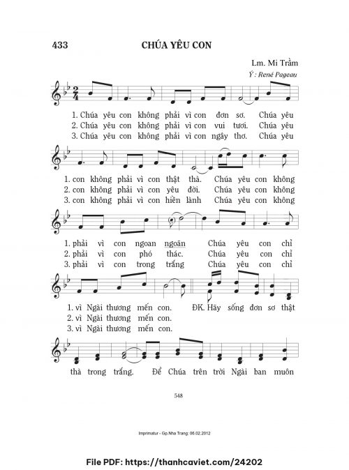 Chúa yêu con - Lm. Mi Trầm - trang 1