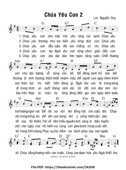 Chúa yêu con 2 - Lm. Nguyễn Duy - trang 1