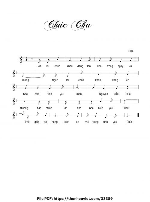 Chúc cha - Giuse - trang 1