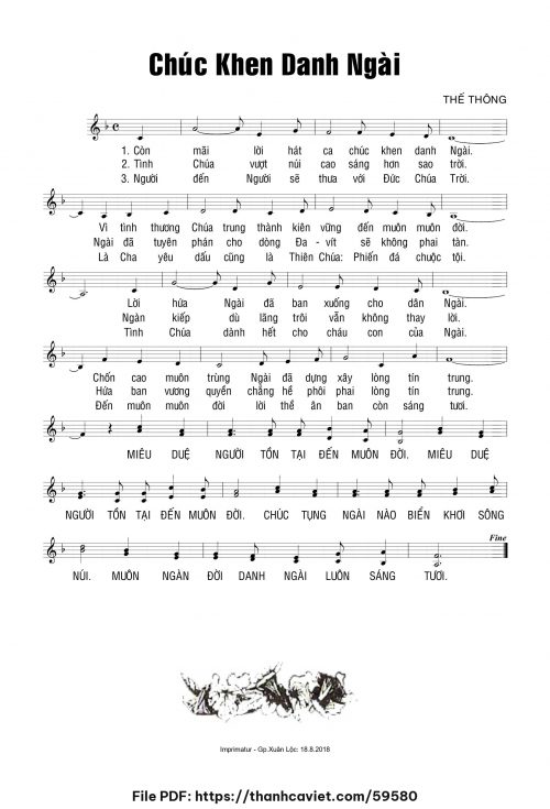 Chúc khen danh Ngài - Thế Thông - trang 1
