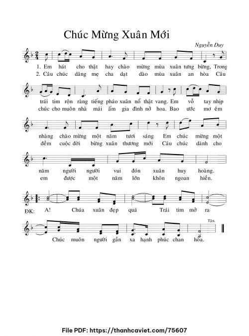 Chúc mừng xuân mới - Lm. Nguyễn Duy - trang 1