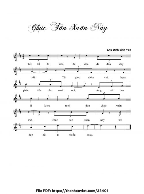 Chúc tân xuân này - Chu Đình Bình Yên - trang 1