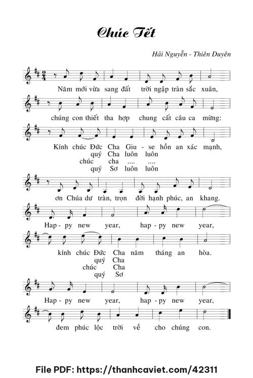 Chúc Tết - Hải Nguyễn - Thiên Duyên - trang 1