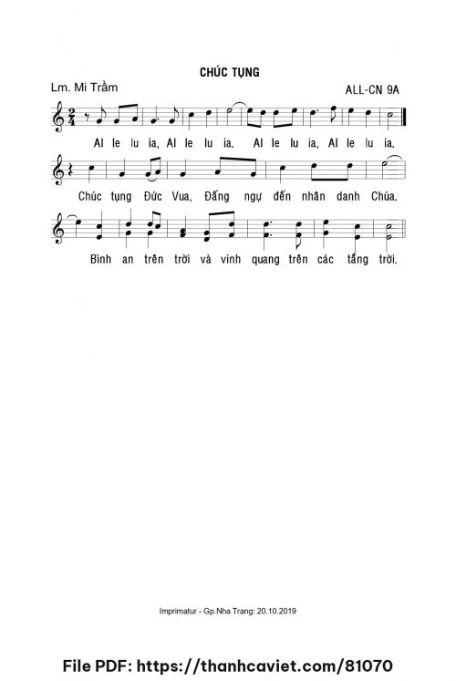 Chúc tụng - Lm. Mi Trầm - trang 1