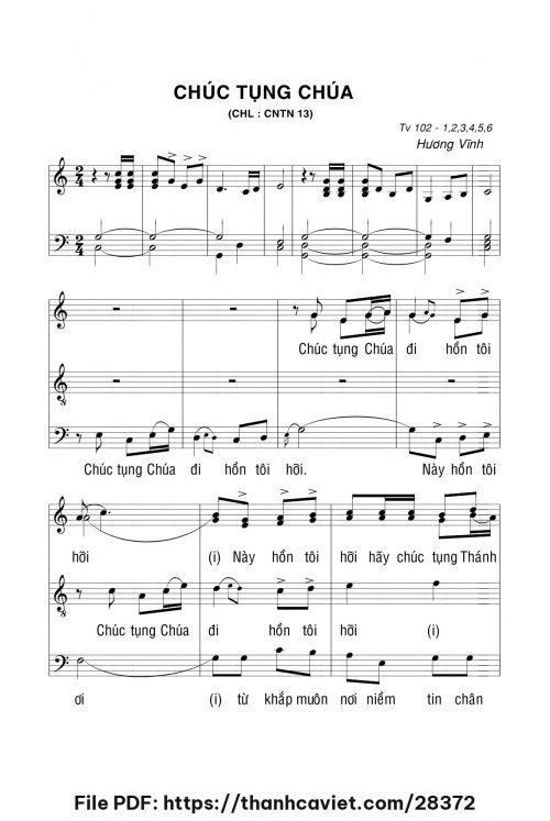 Chúc tụng Chúa - Hương Vĩnh - trang 1