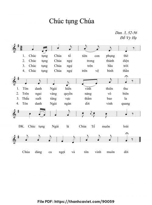 Chúc tụng Chúa - Đỗ Vy Hạ - trang 1