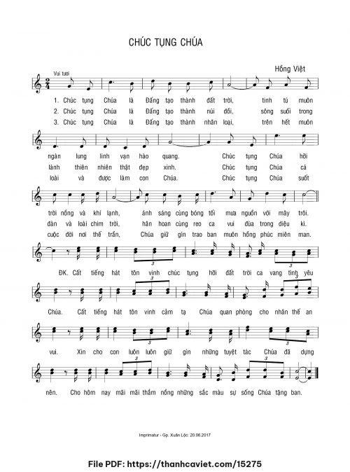Chúc tụng Chúa - Hồng Việt - trang 1