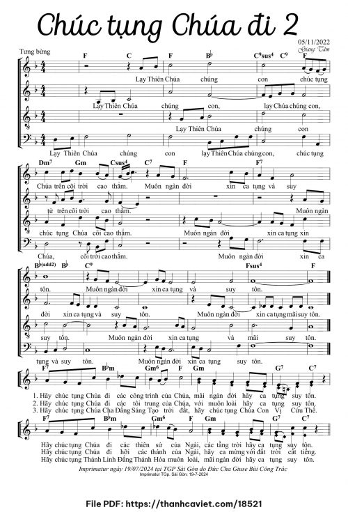 Chúc tụng Chúa đi 2 - Lm. Giang Tâm - trang 1