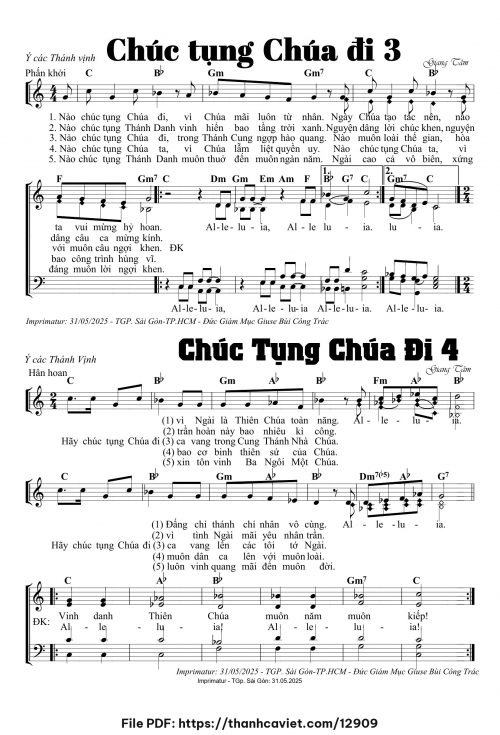 Chúc tụng Chúa đi 3 & 4 - Lm. Giang Tâm - trang 1