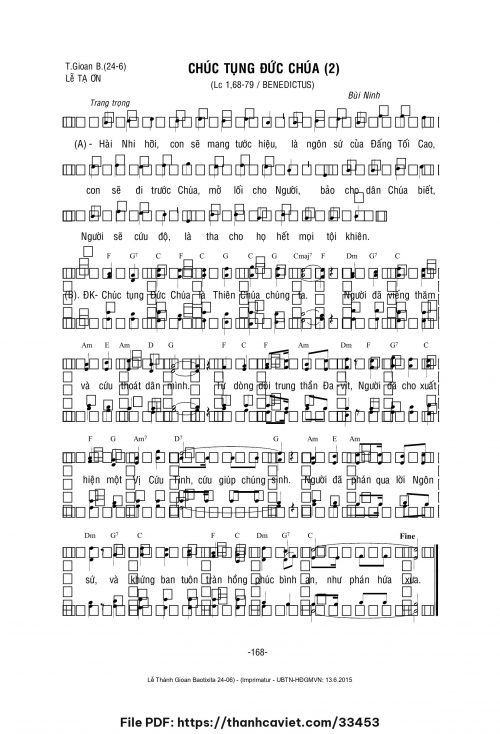 Chúc tụng Đức Chúa 2 - Lm. Bùi Ninh - trang 1