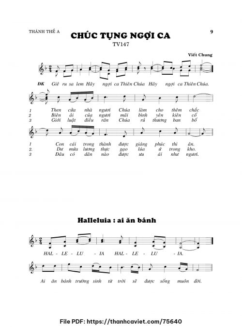 Chúc tụng ngợi ca - Viết Chung - trang 1