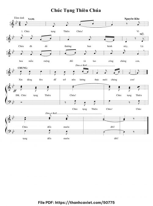 Chúc tụng Thiên Chúa - Nguyên Kha - trang 1
