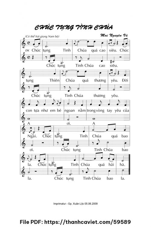 Chúc tụng tình Chúa - Mai Nguyên Vũ - trang 1