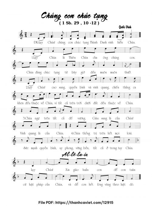 Chúng con chúc tụng - Quốc Vinh - trang 1