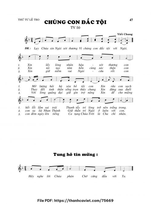 Chúng con đắc tội - Viết Chung - trang 1