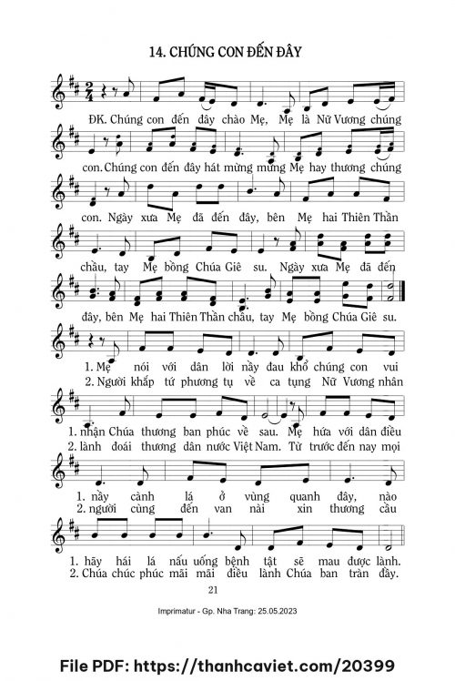Chúng con đến đây - Lm. Mi Trầm - trang 1