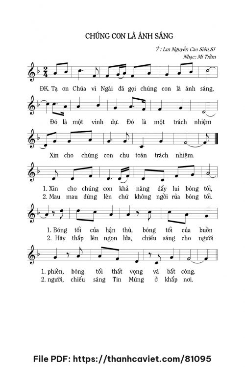 Chúng con là ánh sáng - Lm. Mi Trầm - trang 1
