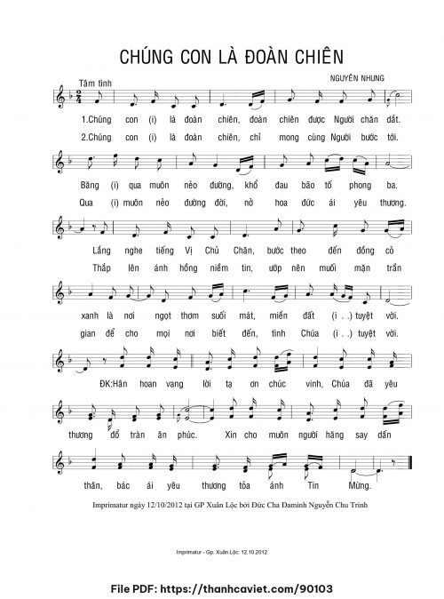Chúng con là đoàn chiên - Nguyên Nhung - trang 1