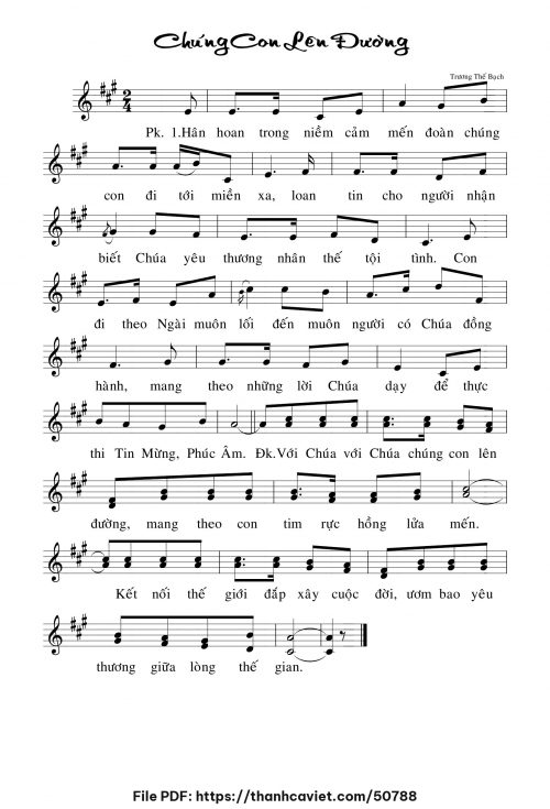 Chúng con lên đường - Trương Thế Bạch - trang 1