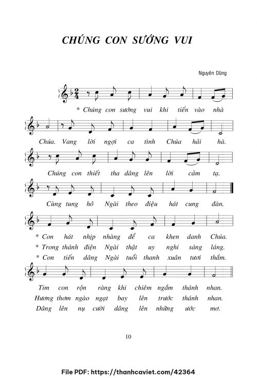 Chúng con sướng vui - Nguyên Dũng - trang 1