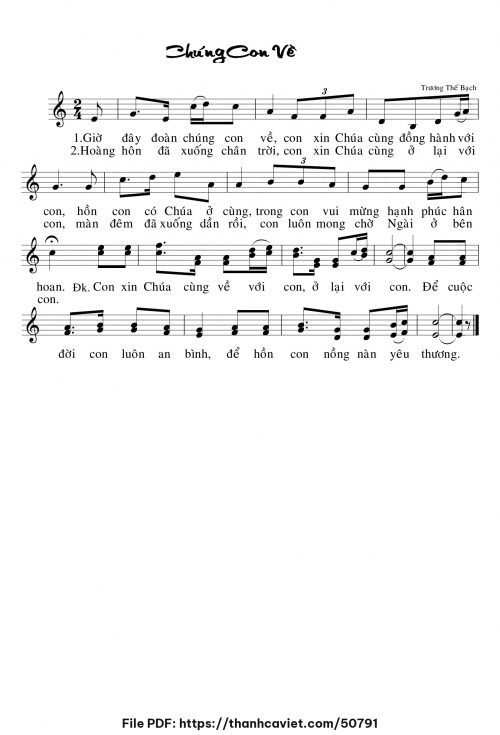 Chúng con về - Trương Thế Bạch - trang 1