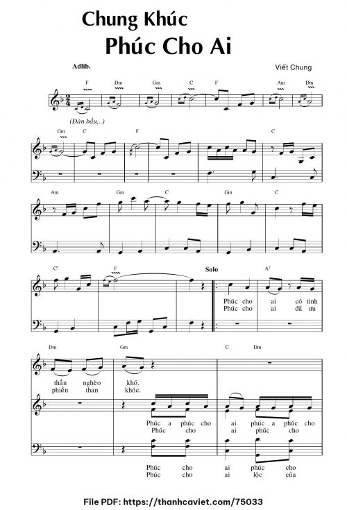 Chung khúc phúc cho ai - Viết Chung - trang 1