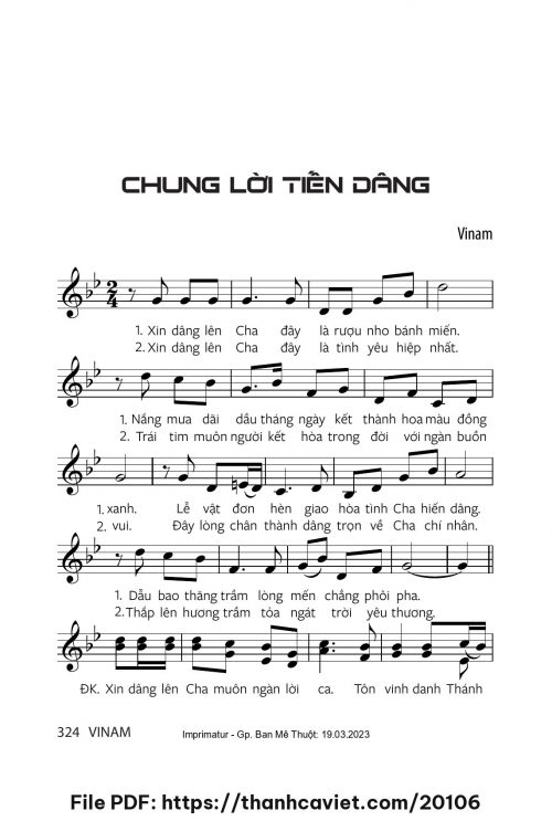Chung lời tiến dâng - Vinam - trang 1