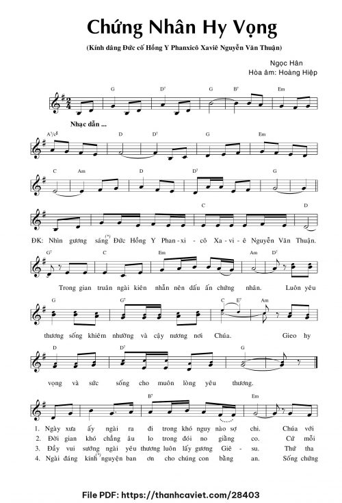 Chứng nhân hy vọng - Lm. Ngọc Hân - trang 1