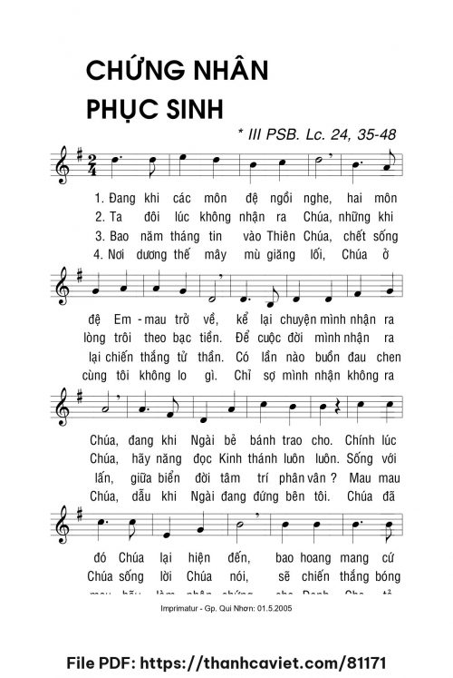 Chứng nhân Phục Sinh - Lm. La Thập Tự - trang 1