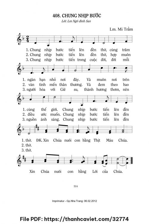Chung nhịp bước - Lm. Mi Trầm - trang 1