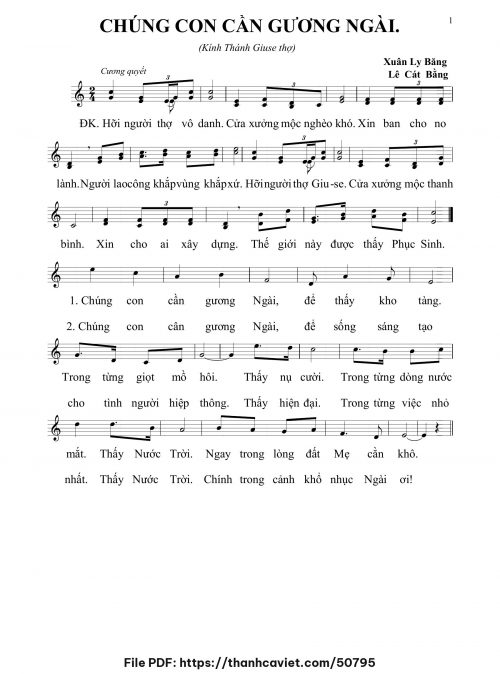 Chúng ta cần gương Ngài - Lê Cát Bằng - trang 1