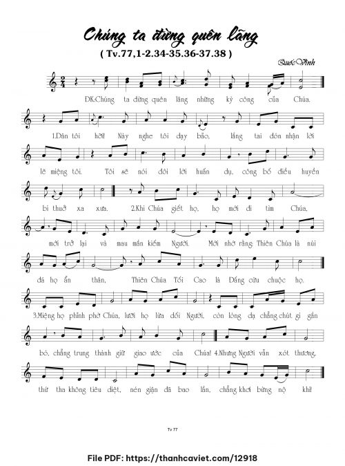 Chúng ta đừng quên lãng - Quốc Vinh - trang 1