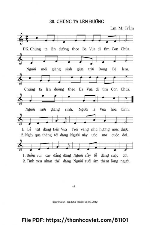 Chúng ta lên đường - Lm. Mi Trầm - trang 1