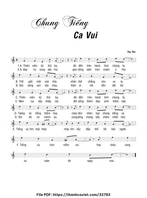 Chung tiếng ca vui - Thy Yên - trang 1