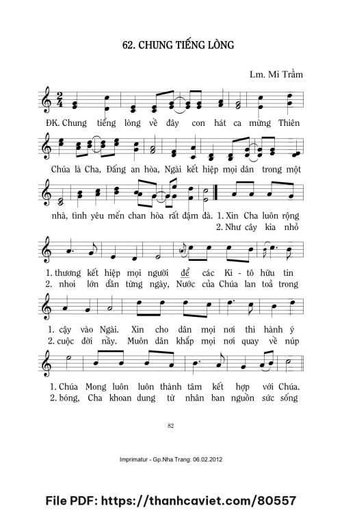 Chung tiếng lòng - Lm. Mi Trầm - trang 1