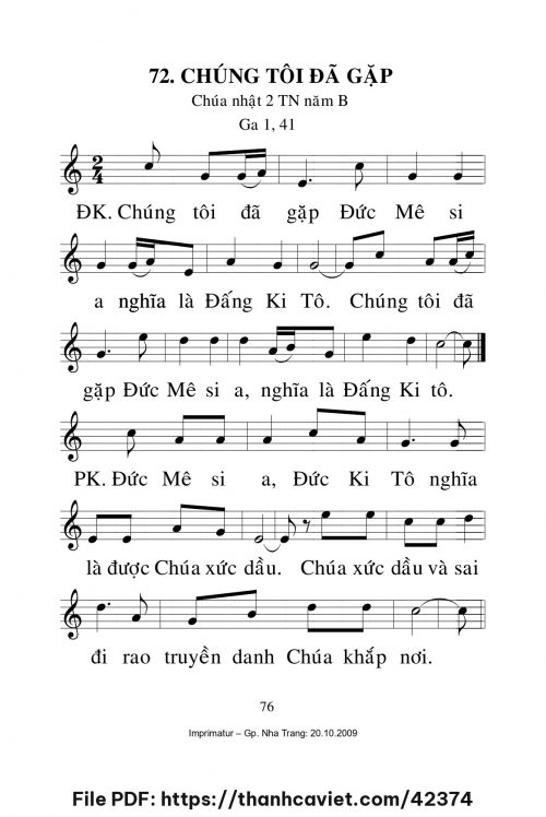 Chúng tôi đã gặp [CN2 TNB] – - Lm. Mi Trầm - trang 1
