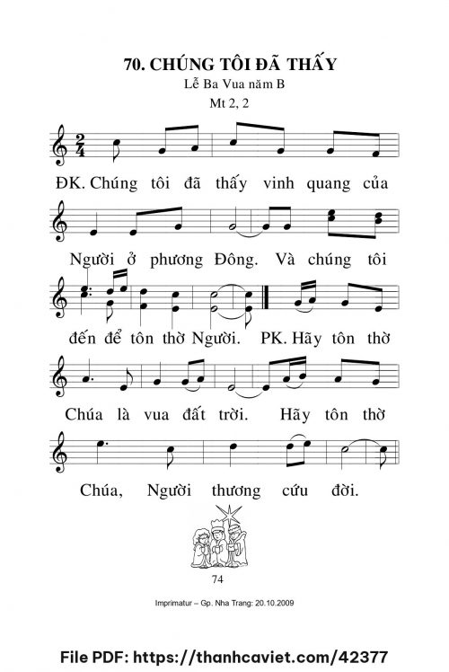 Chúng tôi đã thấy [Lễ Ba Vua năm B] – - Lm. Mi Trầm - trang 1