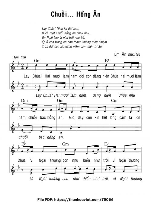 Chuỗi hồng ân - Lm. Ân Đức - trang 1
