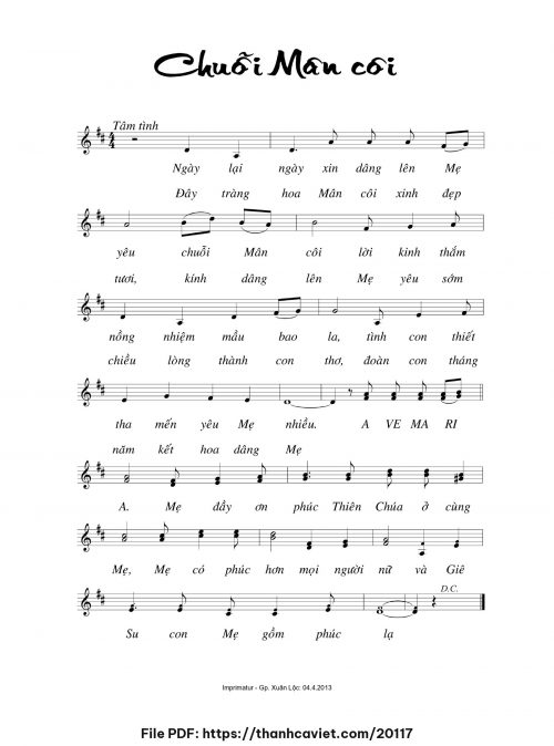 Chuỗi Mân Côi - Đức Khải - trang 1