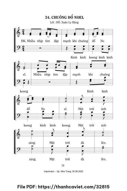 Chuông đổ Noel - Lm. Mi Trầm - trang 1