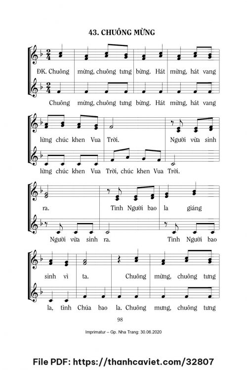 Chuông mừng - Lm. Mi Trầm - trang 1